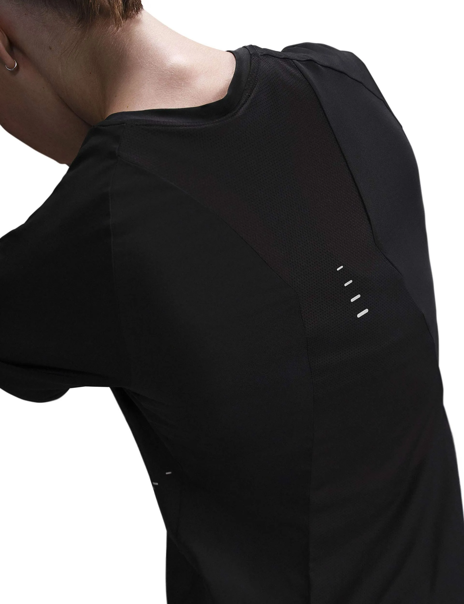Swift Dri-FIT Short-Sleeve Running Top - Black/Reflective Silver