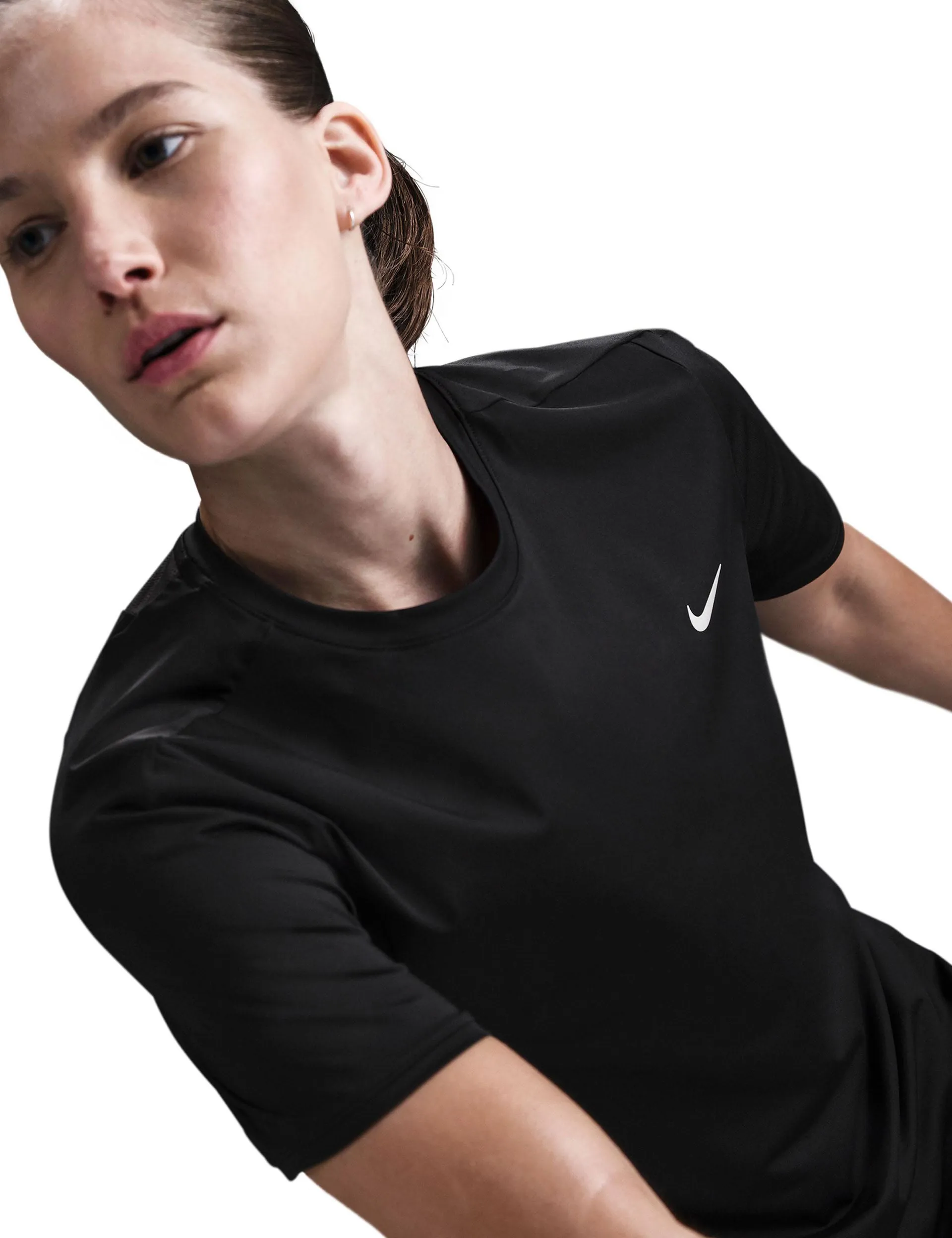 Swift Dri-FIT Short-Sleeve Running Top - Black/Reflective Silver