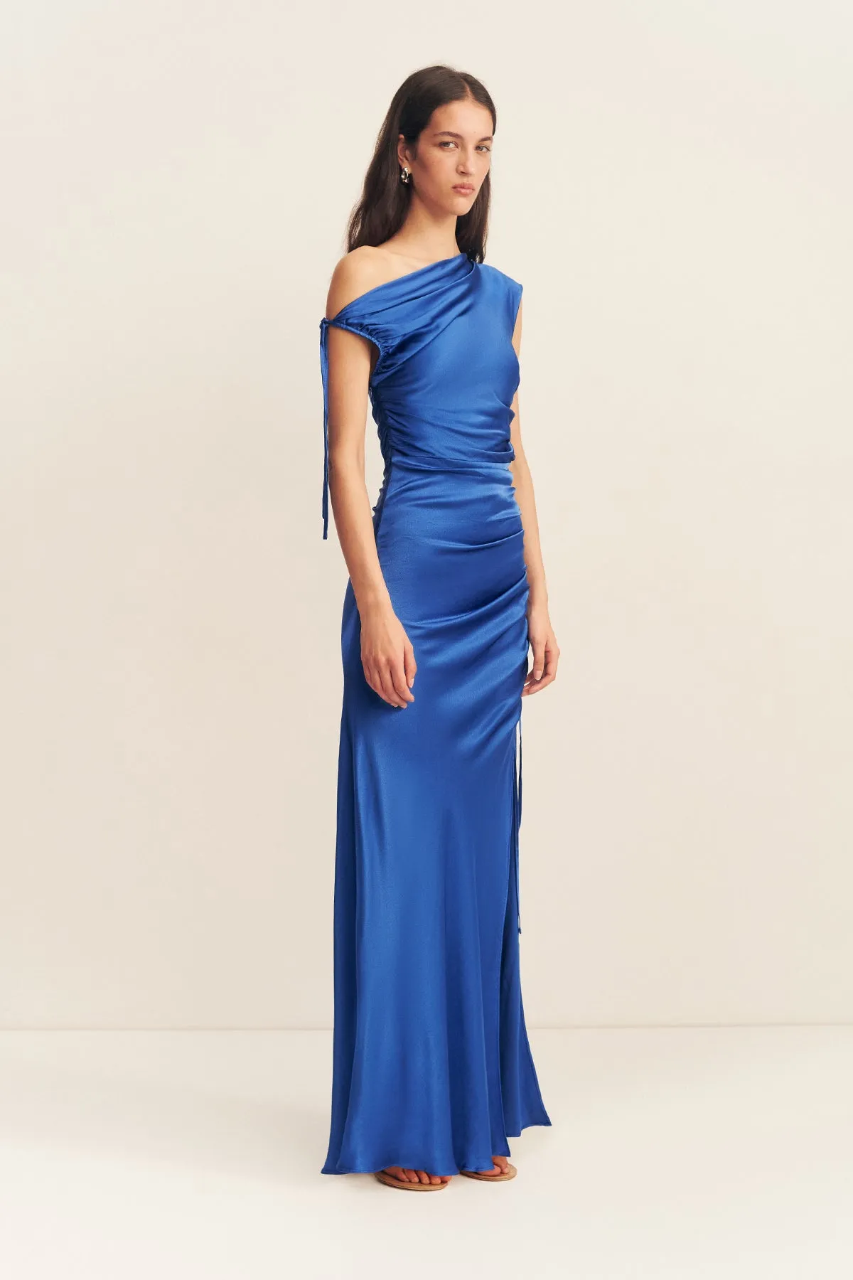 TATUM GATHERED MAXI DRESS - ULTRAMARINE