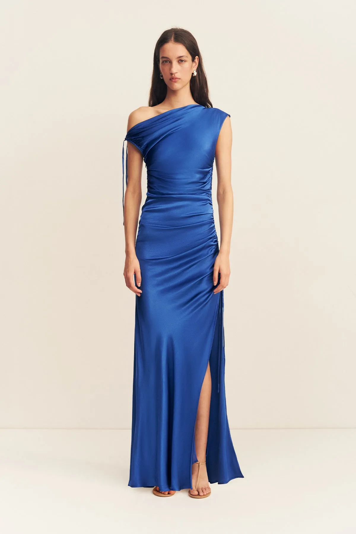 TATUM GATHERED MAXI DRESS - ULTRAMARINE