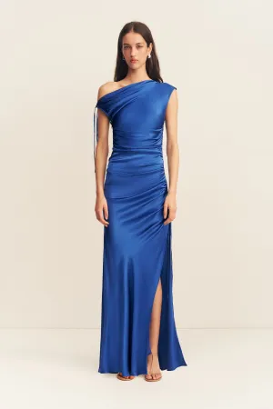 TATUM GATHERED MAXI DRESS - ULTRAMARINE