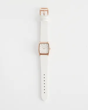The Dress Watch: Rose Gold Case / White Dial / Milk Leather