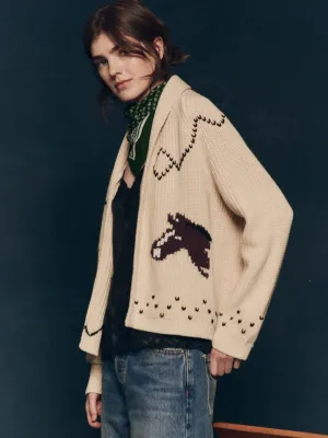 The Great - The Horse Lodge Cardigan in Cream