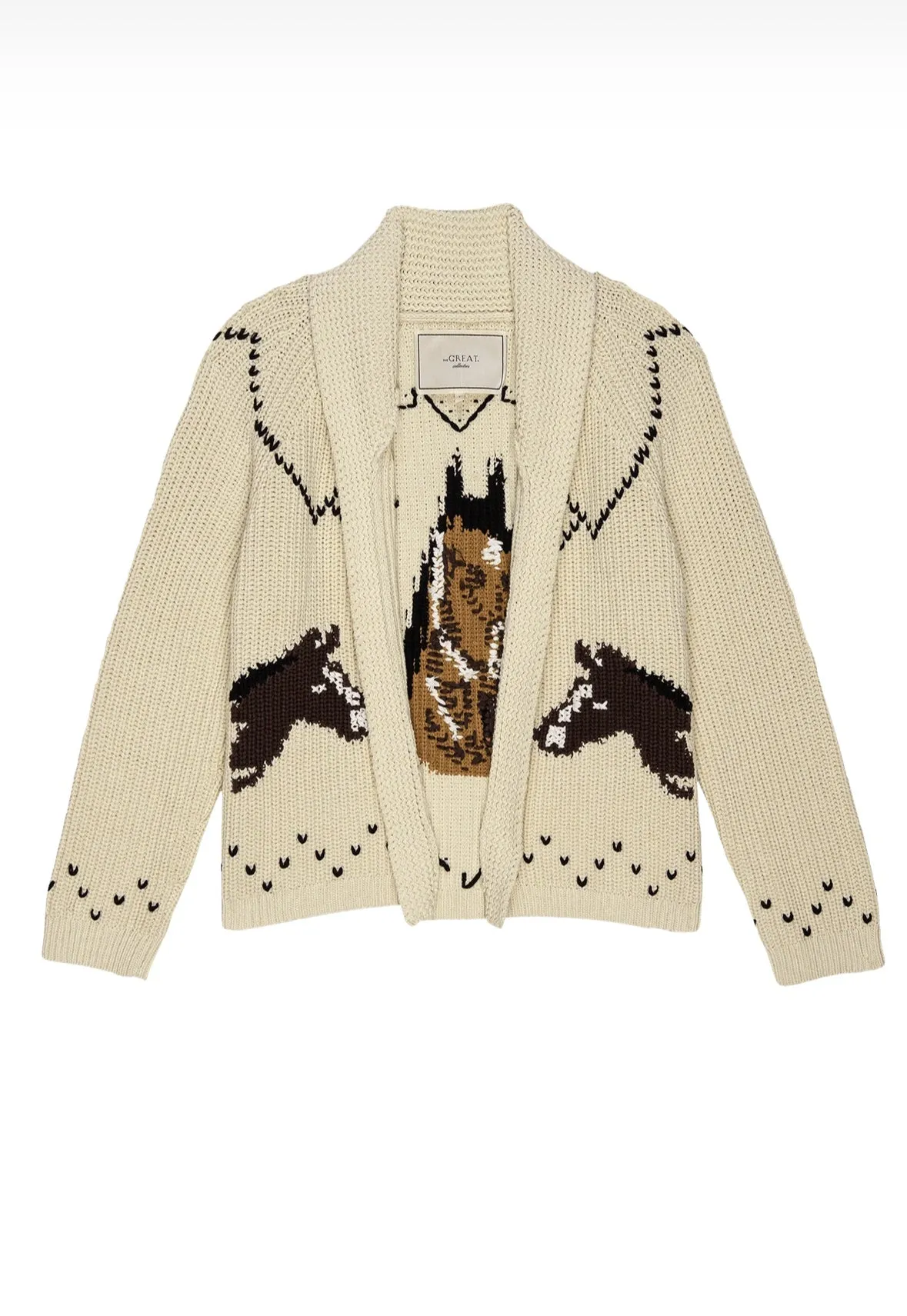 The Great - The Horse Lodge Cardigan in Cream