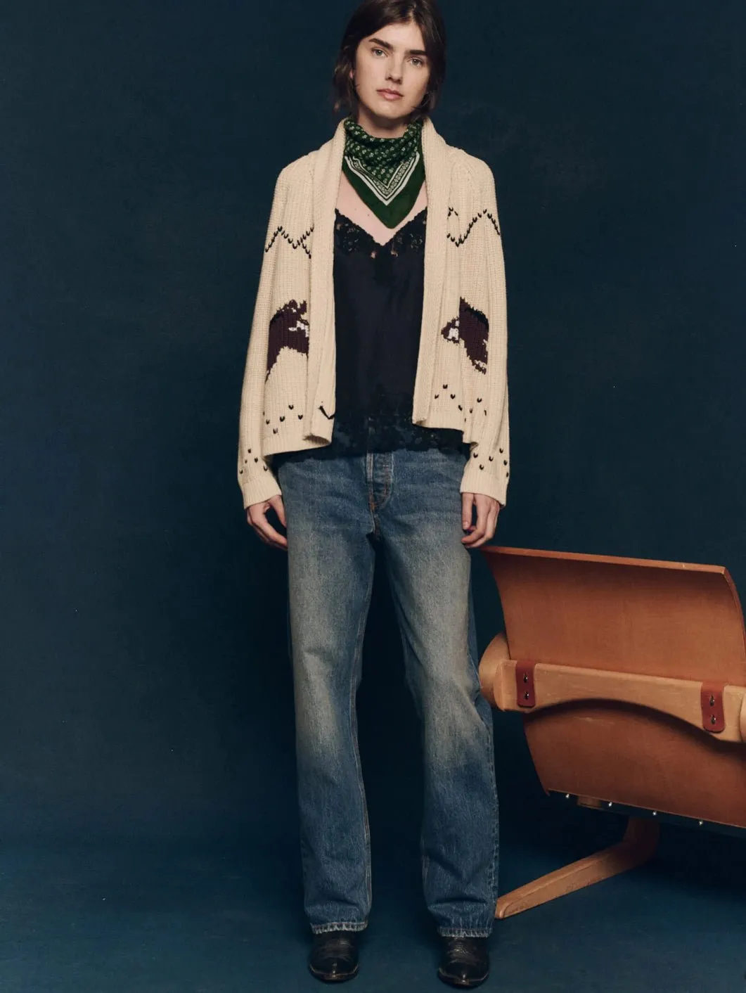The Great - The Horse Lodge Cardigan in Cream