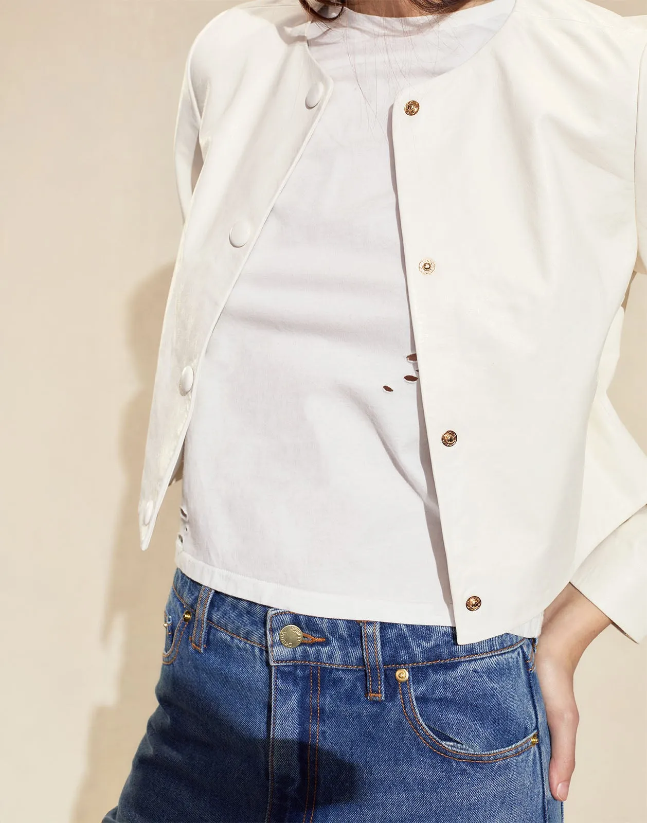 The London Leather Cropped Jacket
