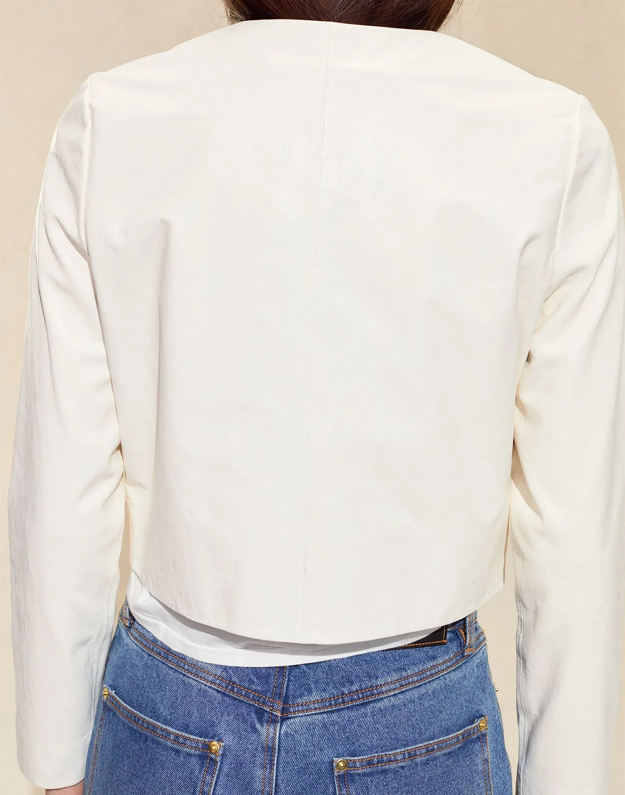 The London Leather Cropped Jacket