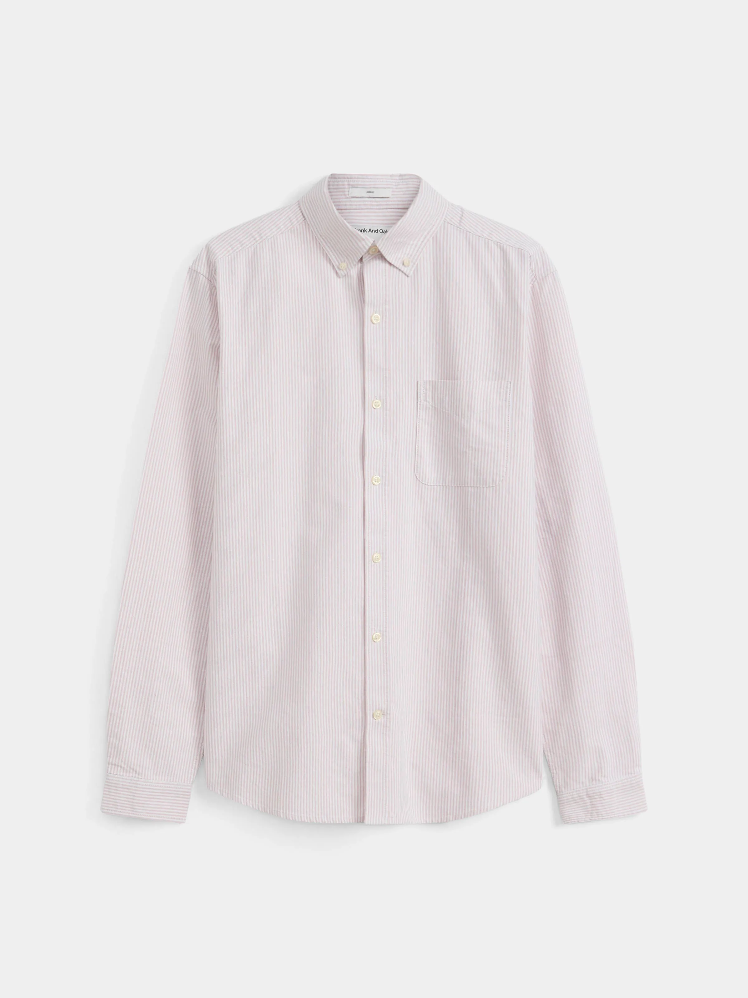 The Striped Jasper Oxford Shirt in Light Pink