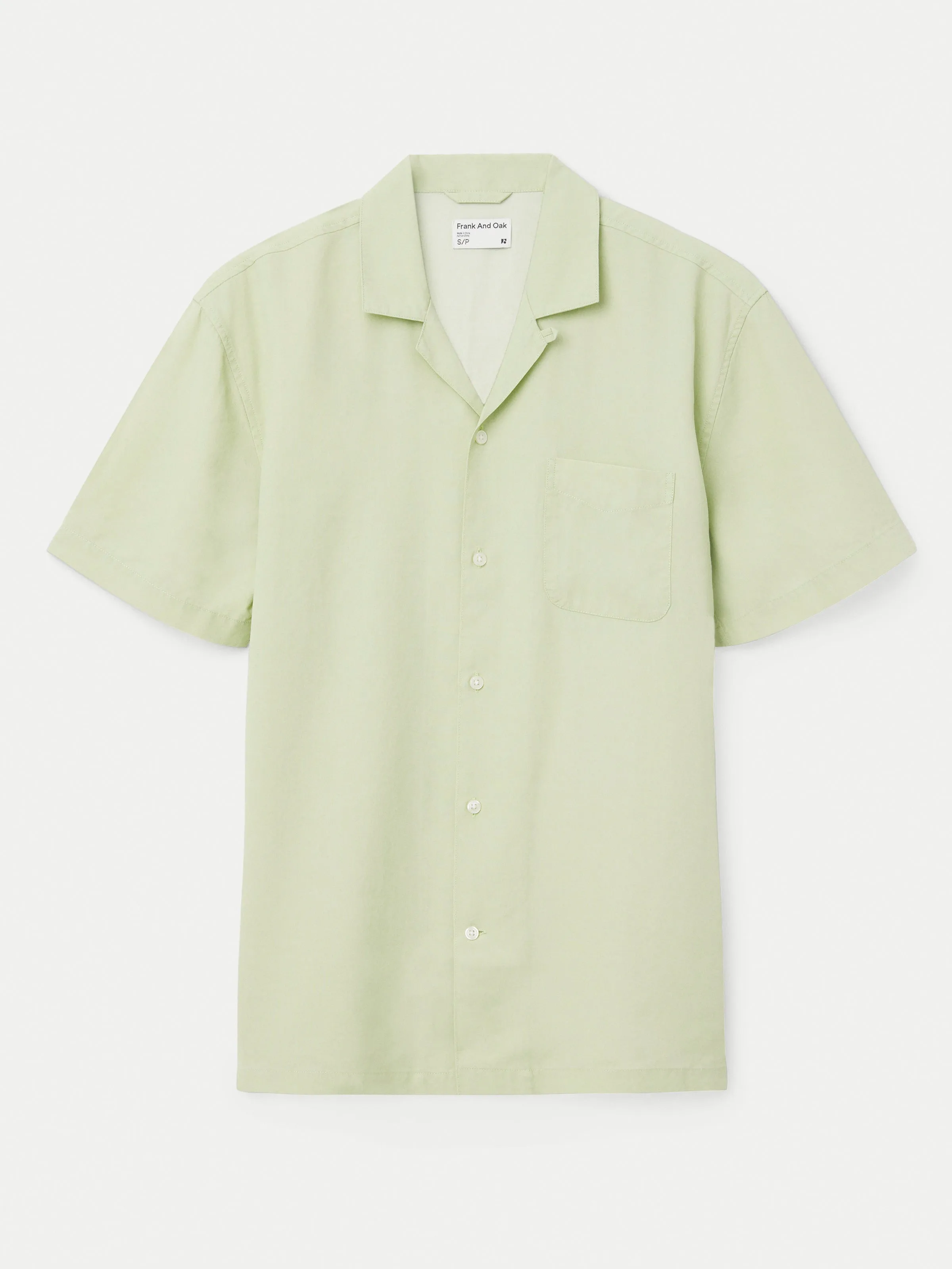 The Washed Camp Collar Shirt in Wasabi