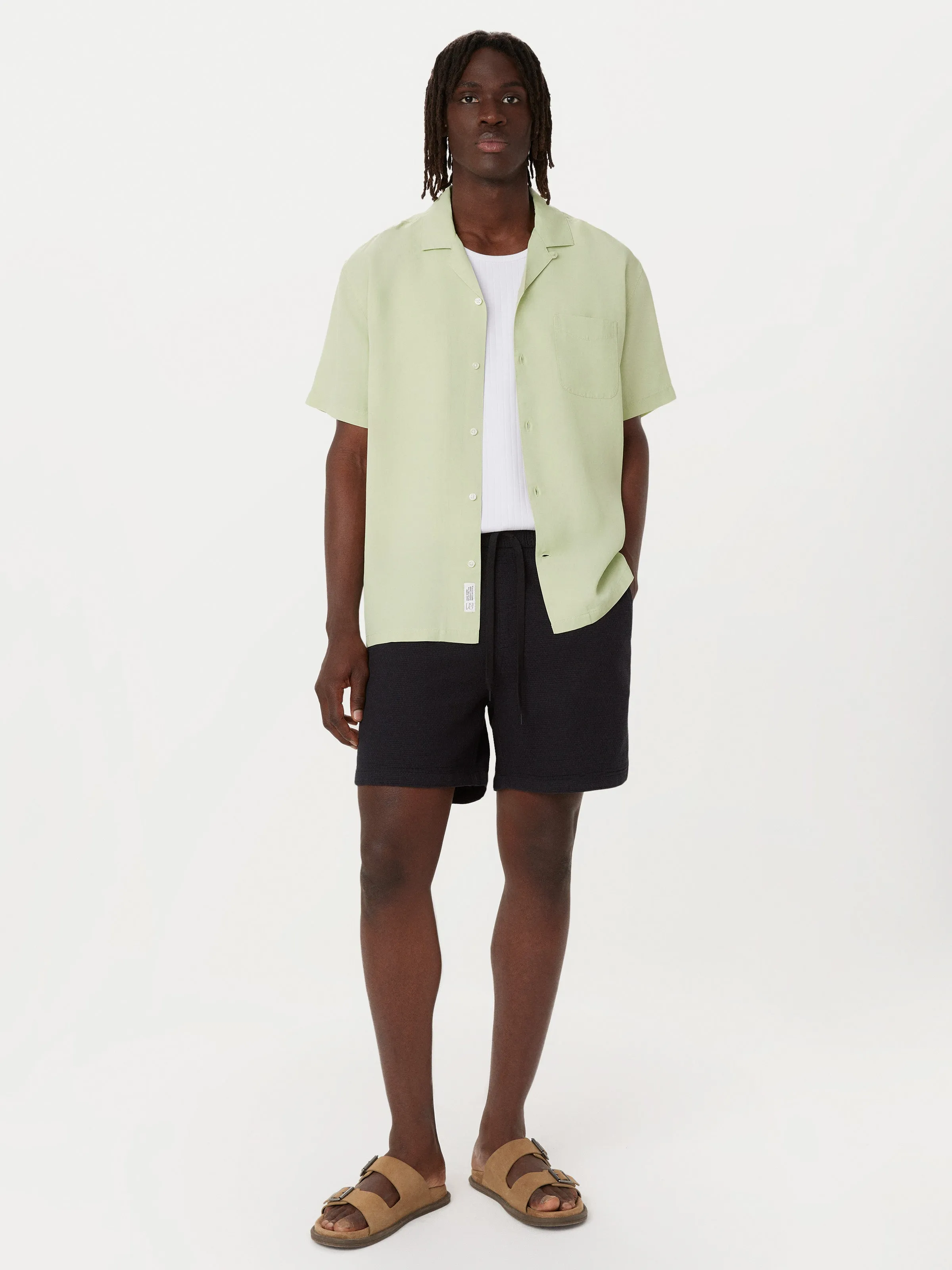 The Washed Camp Collar Shirt in Wasabi