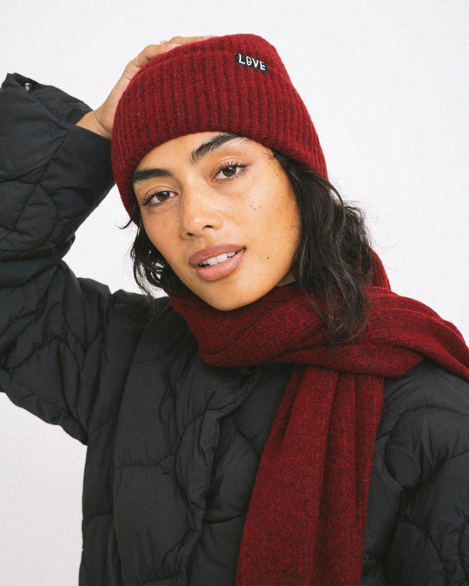 TILTIL Soft Beanie Dark Red