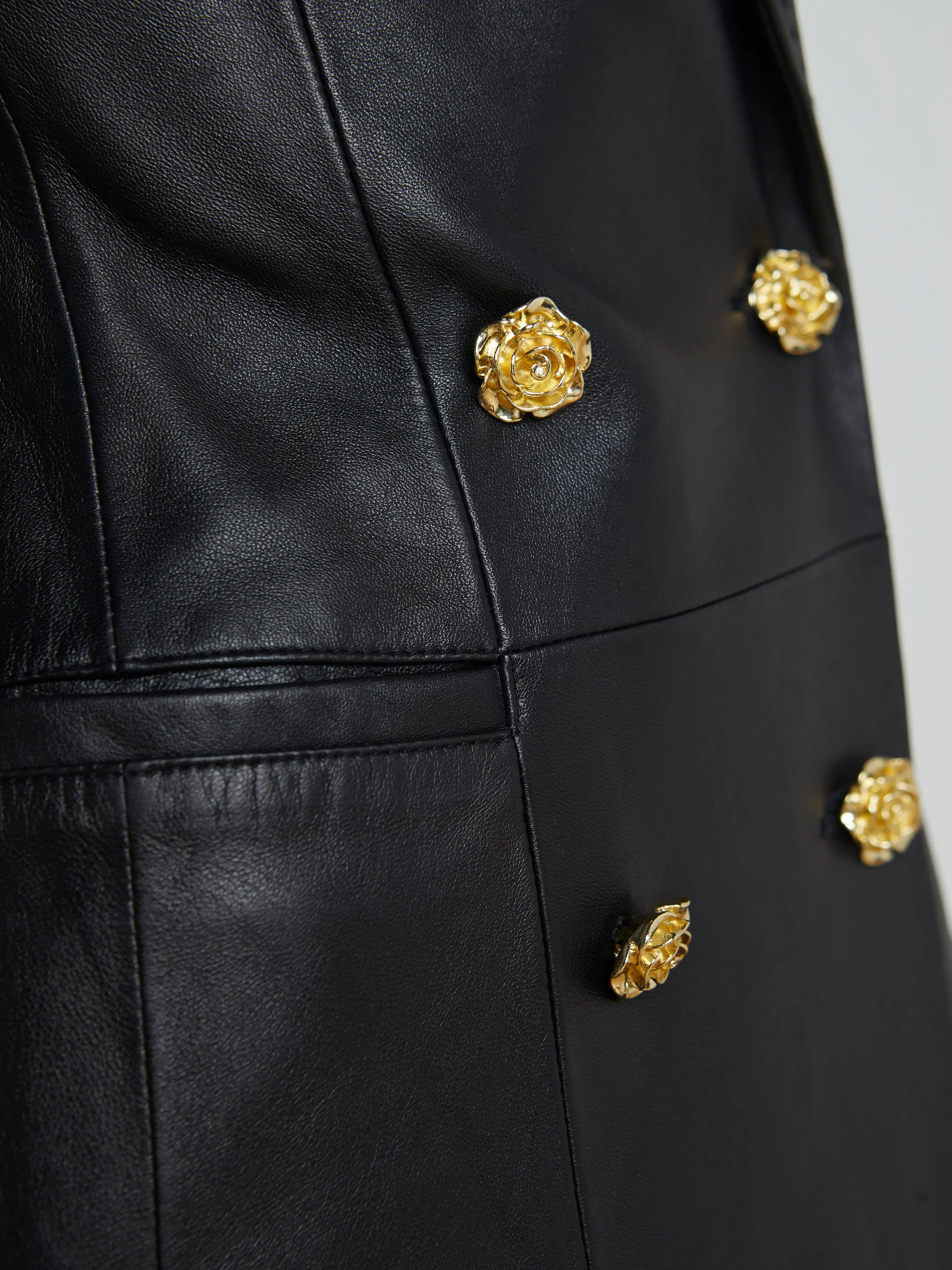 Tora Leather Blazer Dress