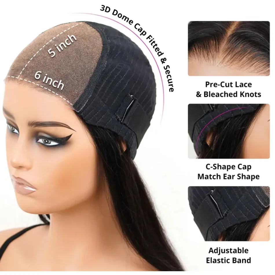 Tuneful 13x6 Transparent Lace Front Human Hair Wigs Brazilian Deep Wave 6x5 Ready Go Wigs