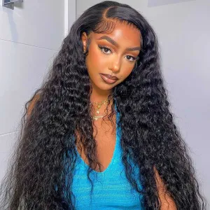 Tuneful 13x6 Transparent Lace Front Human Hair Wigs Brazilian Deep Wave 6x5 Ready Go Wigs