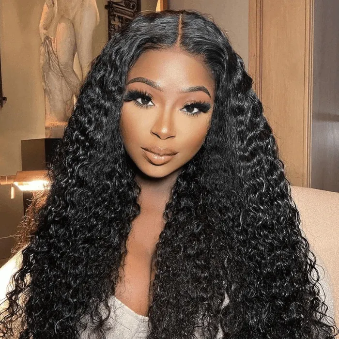 Tuneful 13x6 Transparent Lace Front Human Hair Wigs Brazilian Deep Wave 6x5 Ready Go Wigs