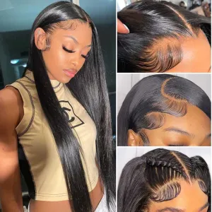 Tuneful 13x6 Transparent Lace Front Human Hair Wigs Brazilian Straight 5x5 Lace Closure 6x4 Wear Go Wig