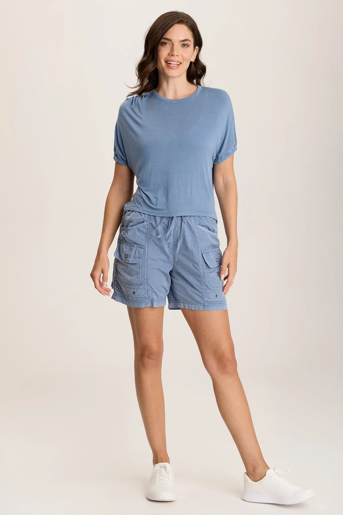 Valensi Soft Jersey Banded Sleeve Tee