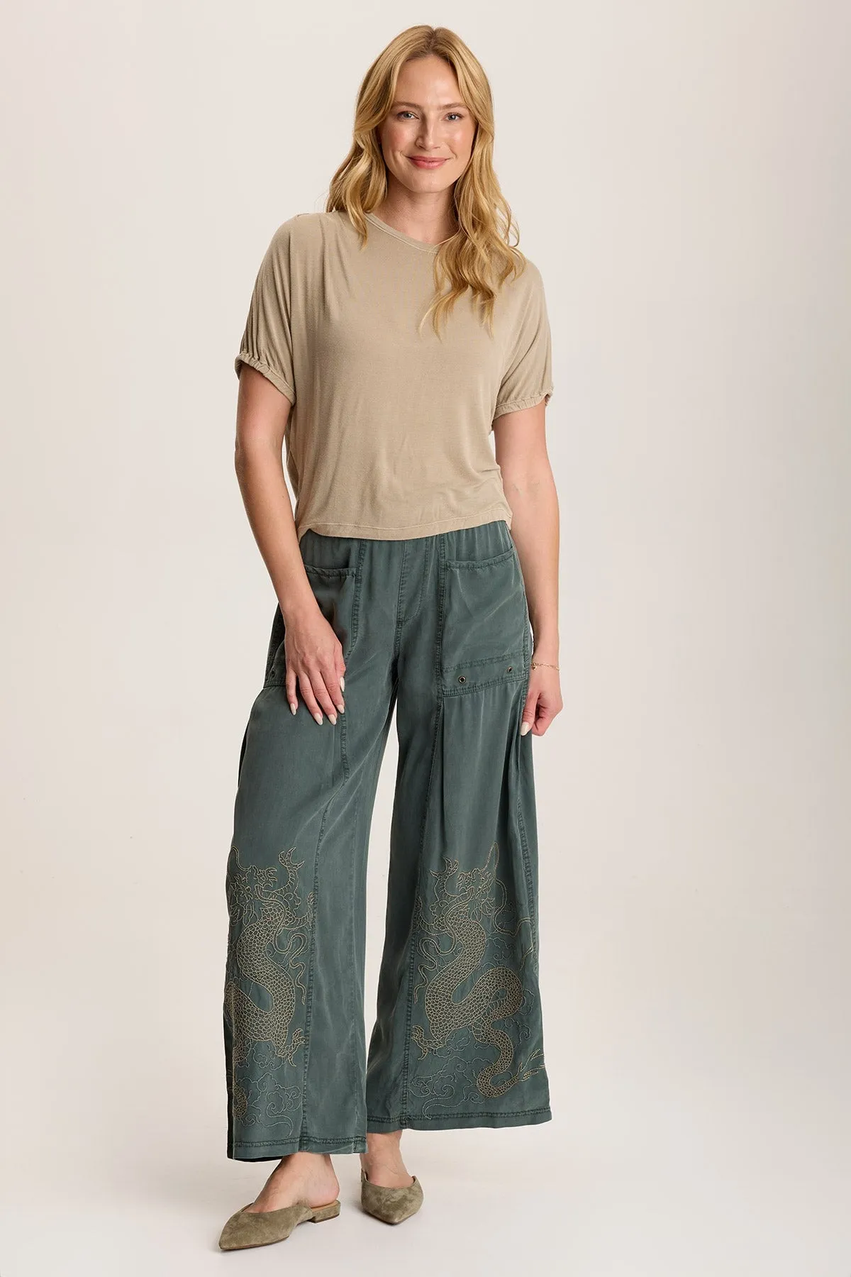 Valensi Soft Jersey Banded Sleeve Tee