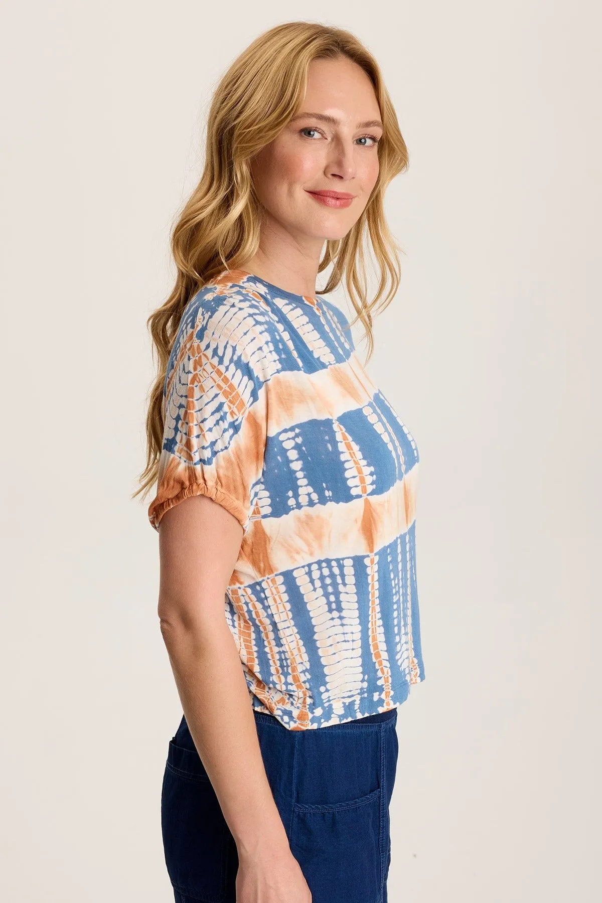 Valensi Soft Jersey Banded Sleeve Tee