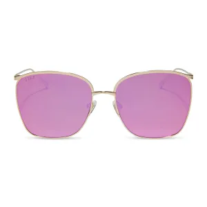 VITTORIA - GOLD   PINK RUSH MIRROR SUNGLASSES
