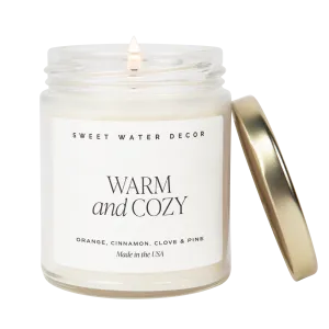 Warm and Cozy Soy Candle - Clear Jar - 9 oz