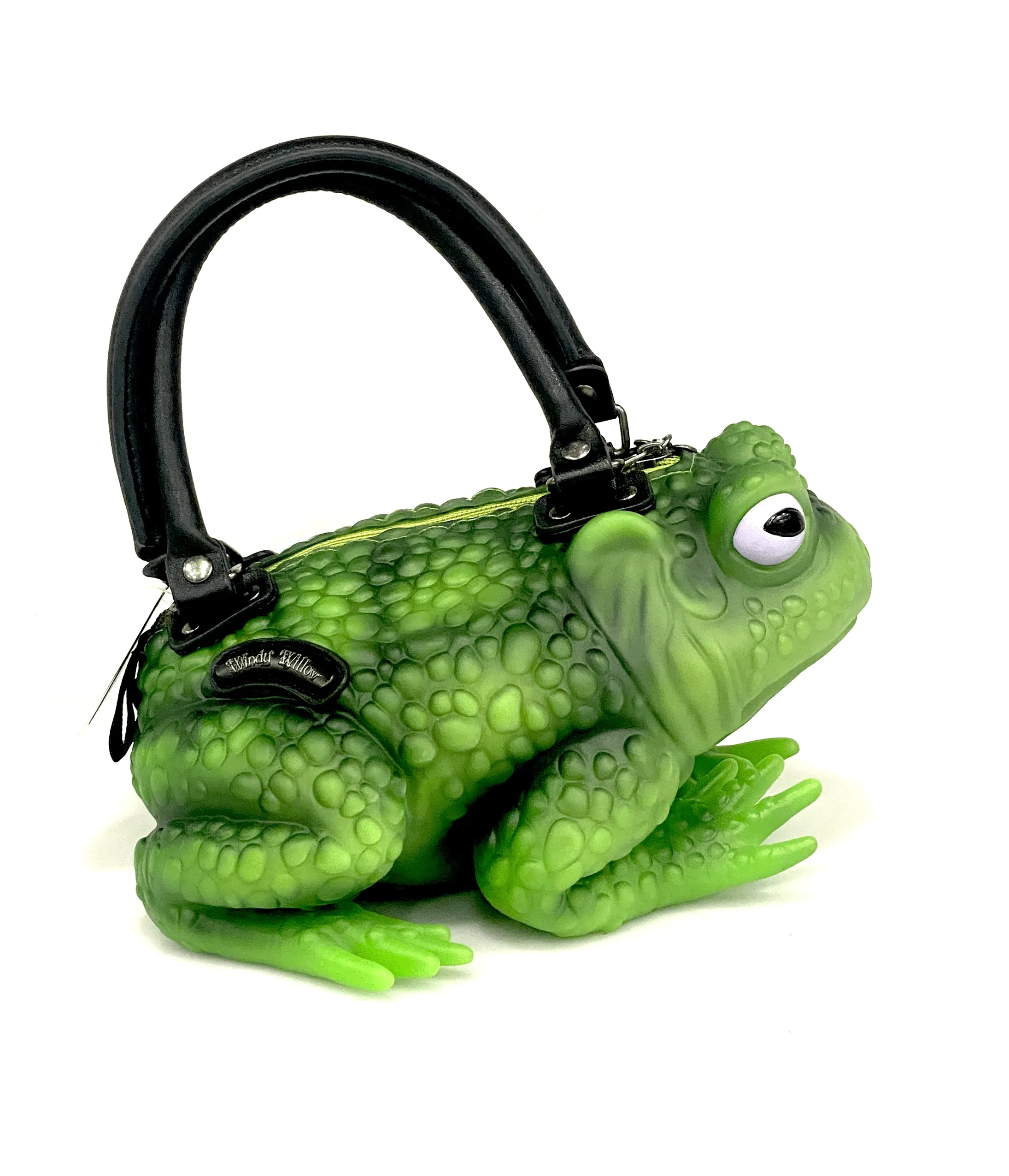 Windy Willow Glow in the Dark Green White Eye Toad Bag