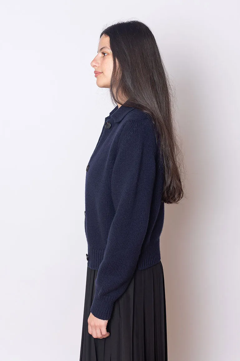 Winny Collared Jacket - Navy