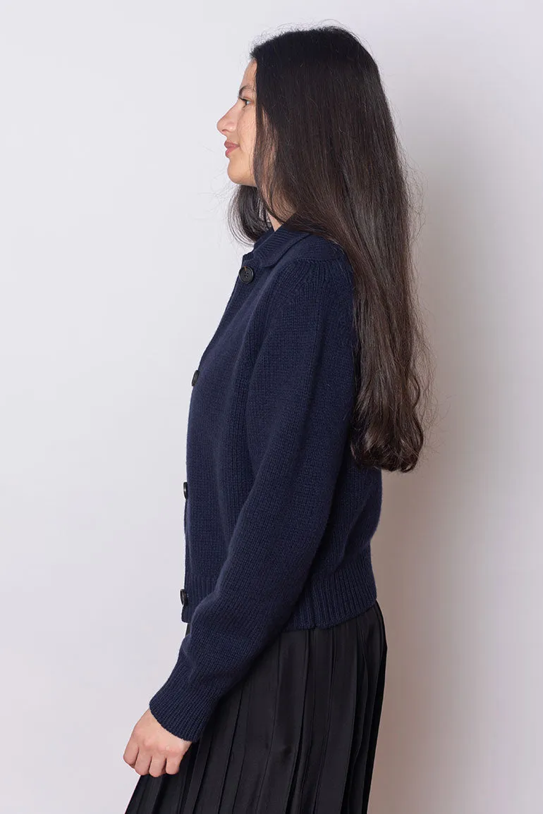 Winny Collared Jacket - Navy