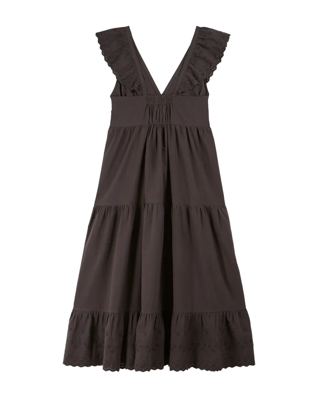 Women Dress Embroidered Bitume - قصيرة