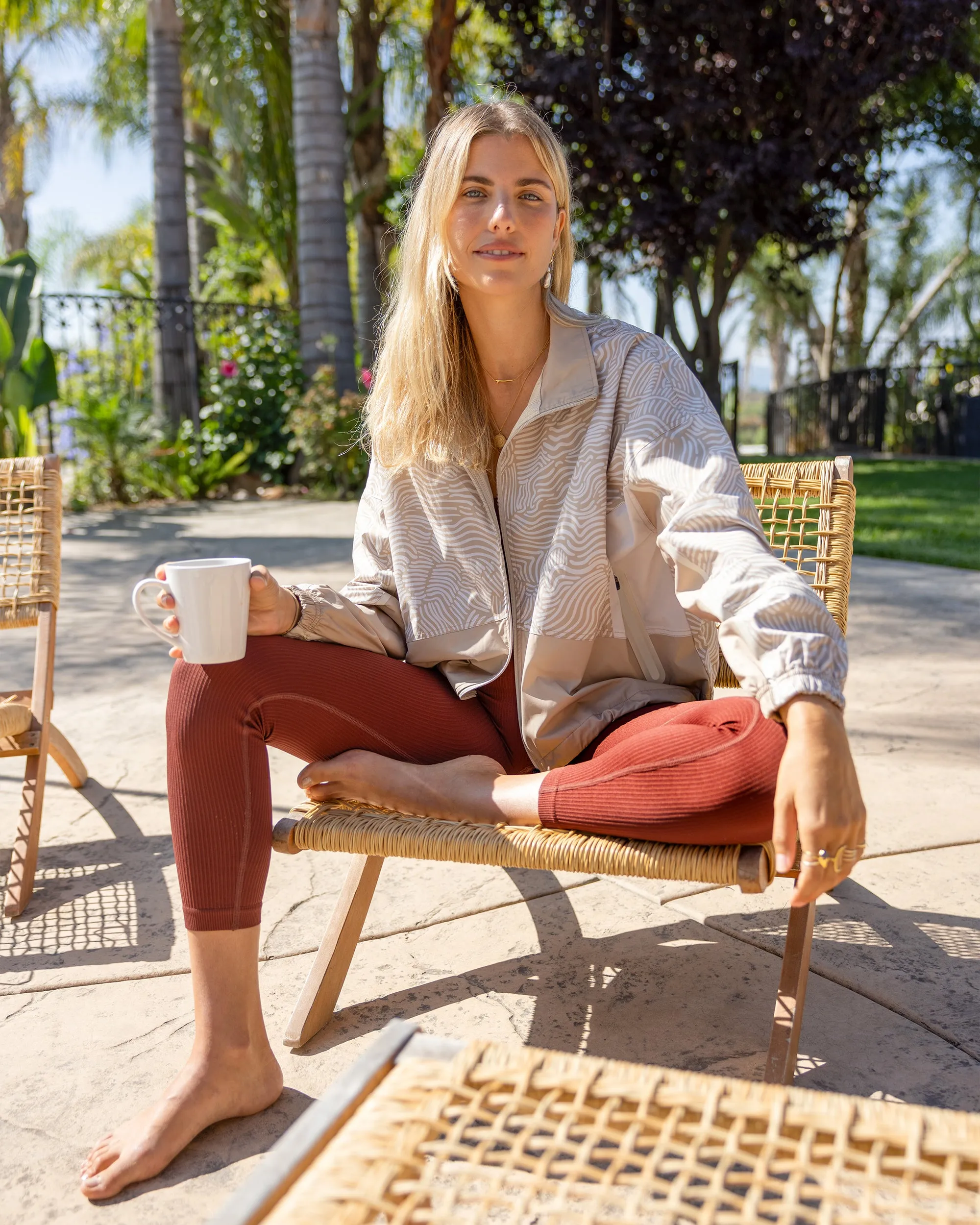 Women's Full-Zip Jacket - Latte