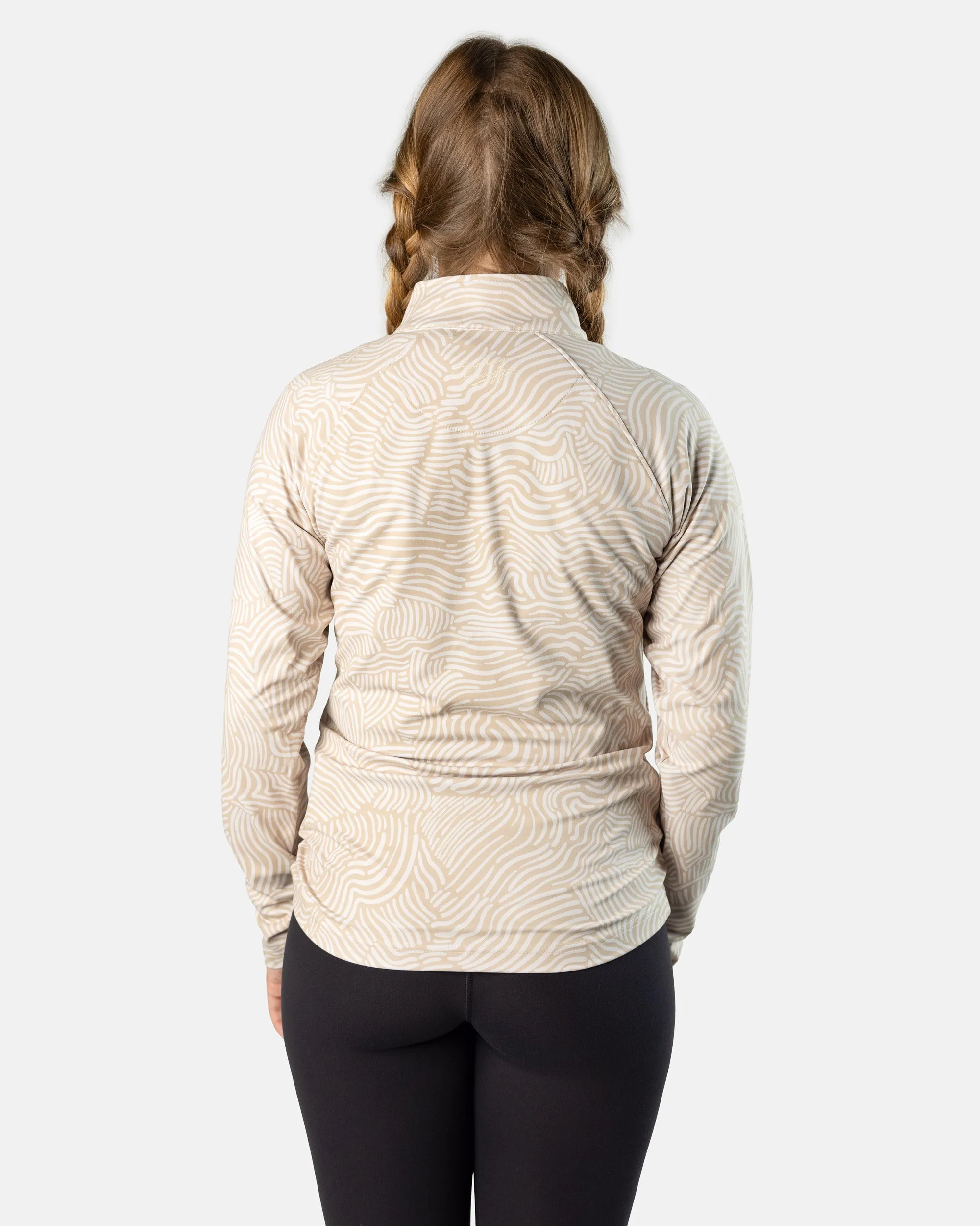 Women's Q-Zip - Latte