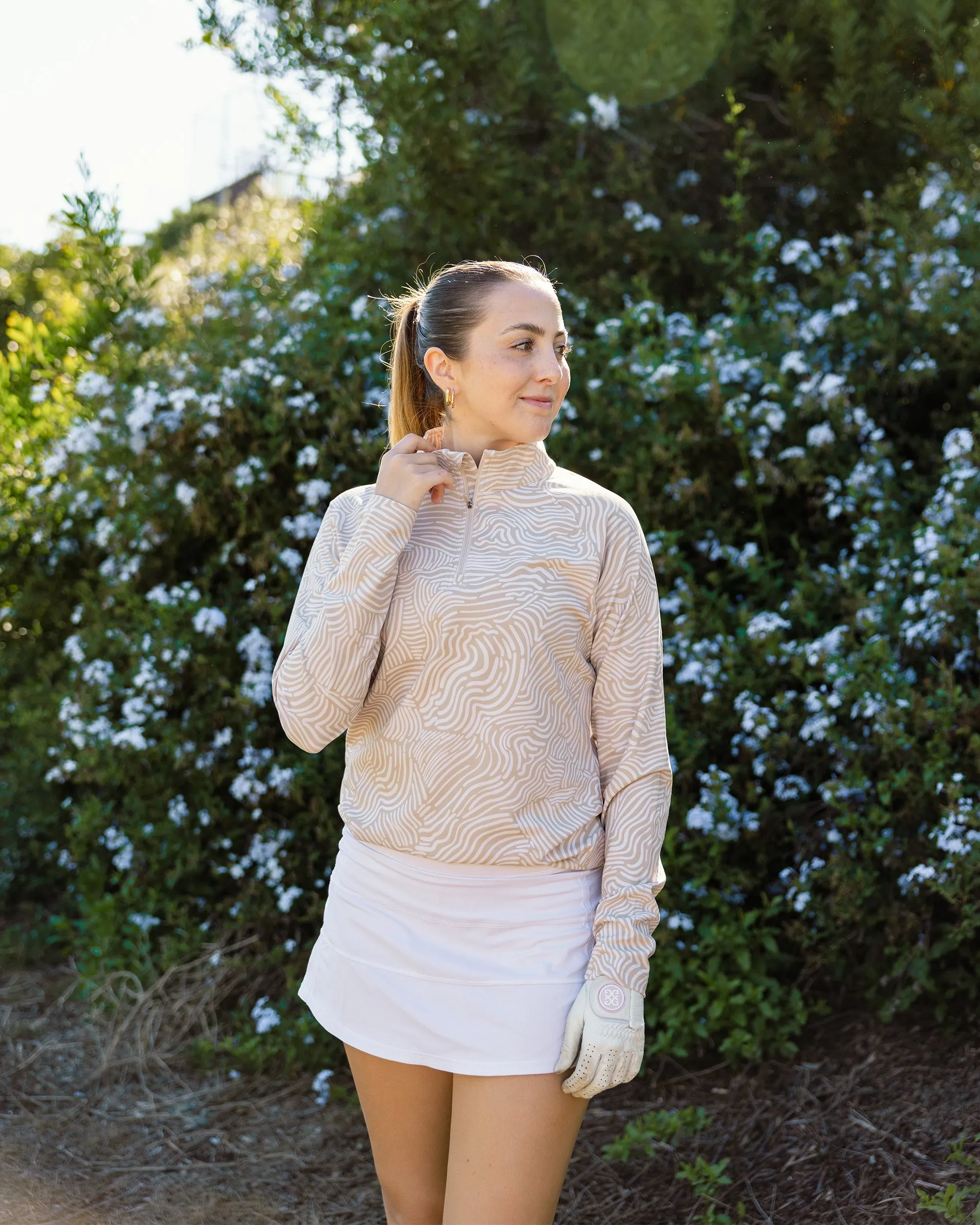 Women's Q-Zip - Latte