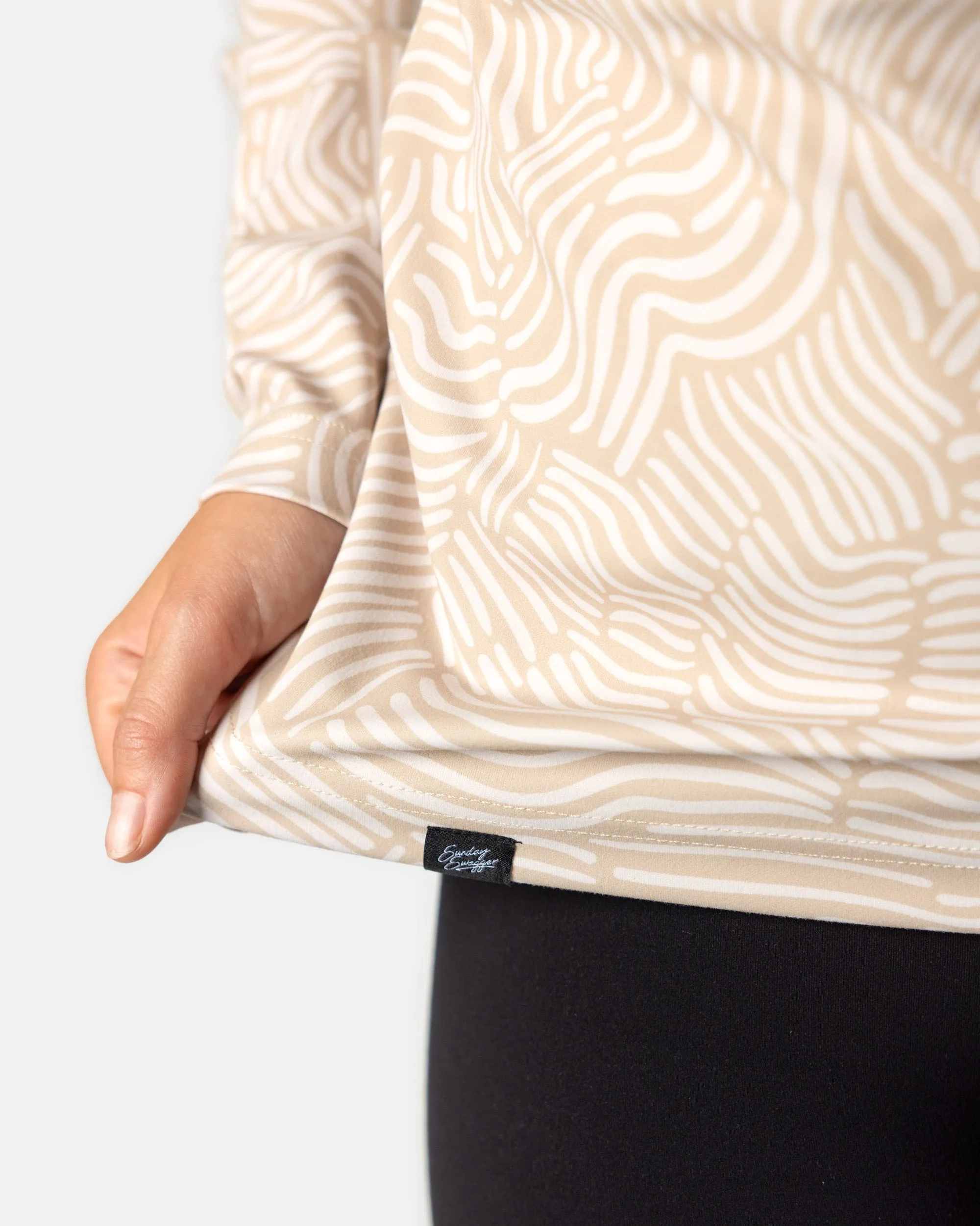 Women's Q-Zip - Latte