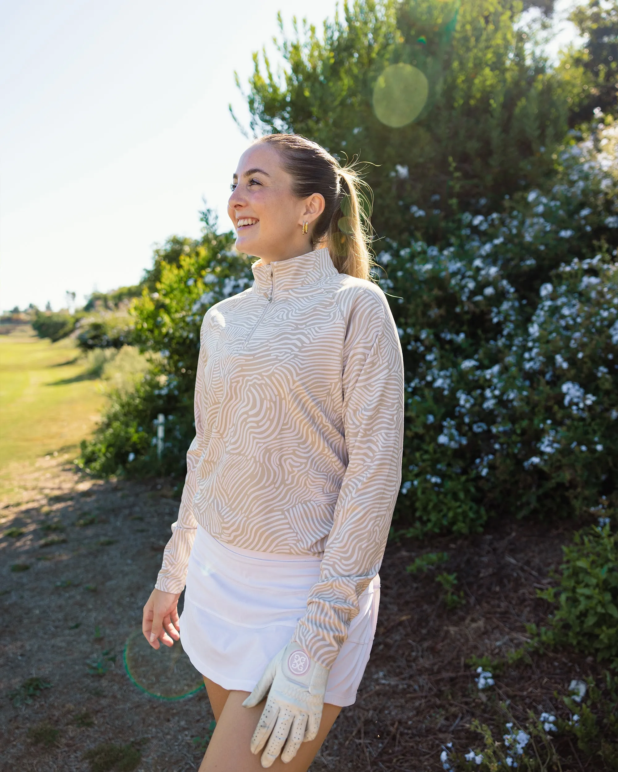 Women's Q-Zip - Latte
