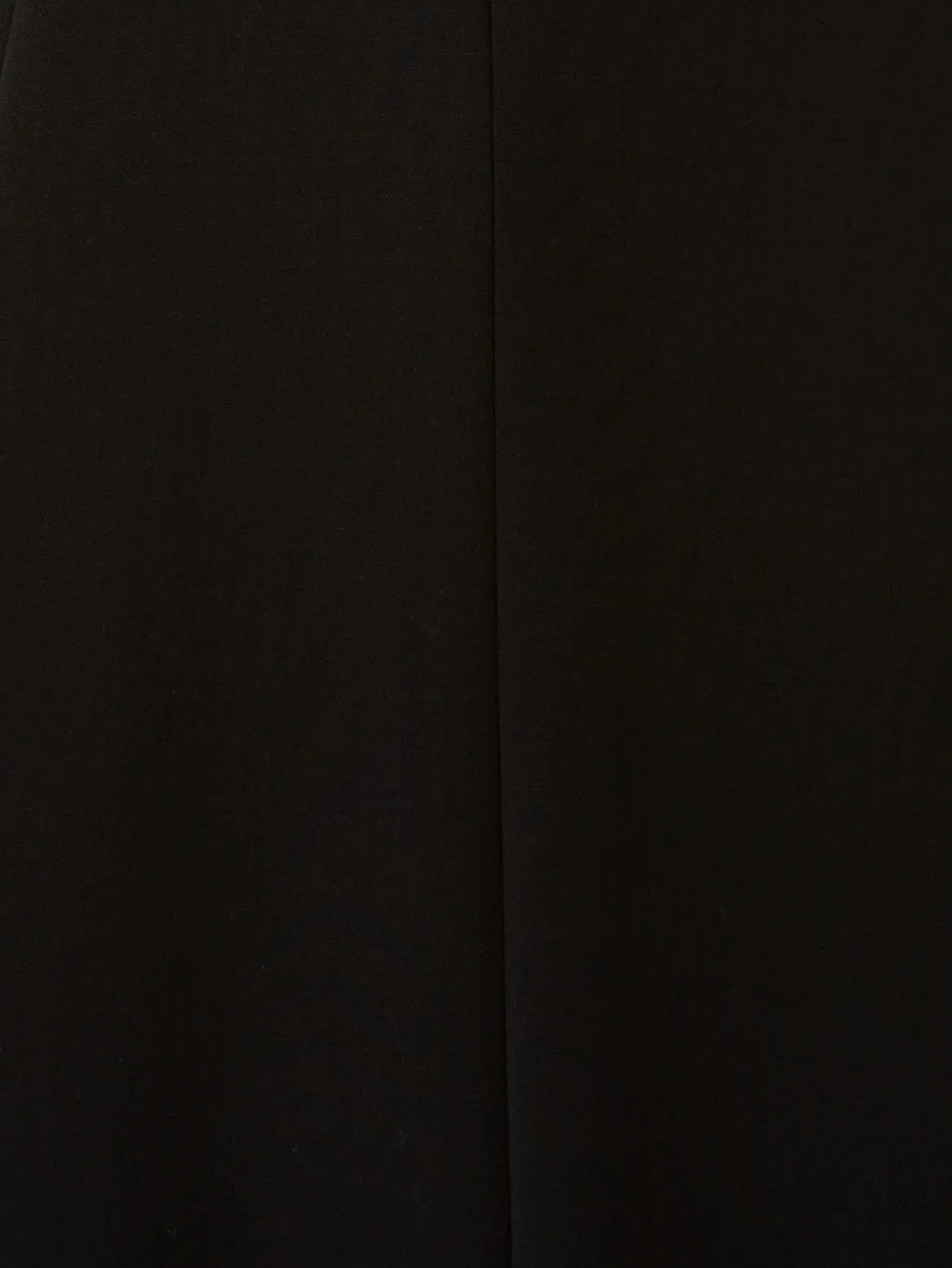 Wool Double-Face V-Neck Dress with Stand-Up Collar
