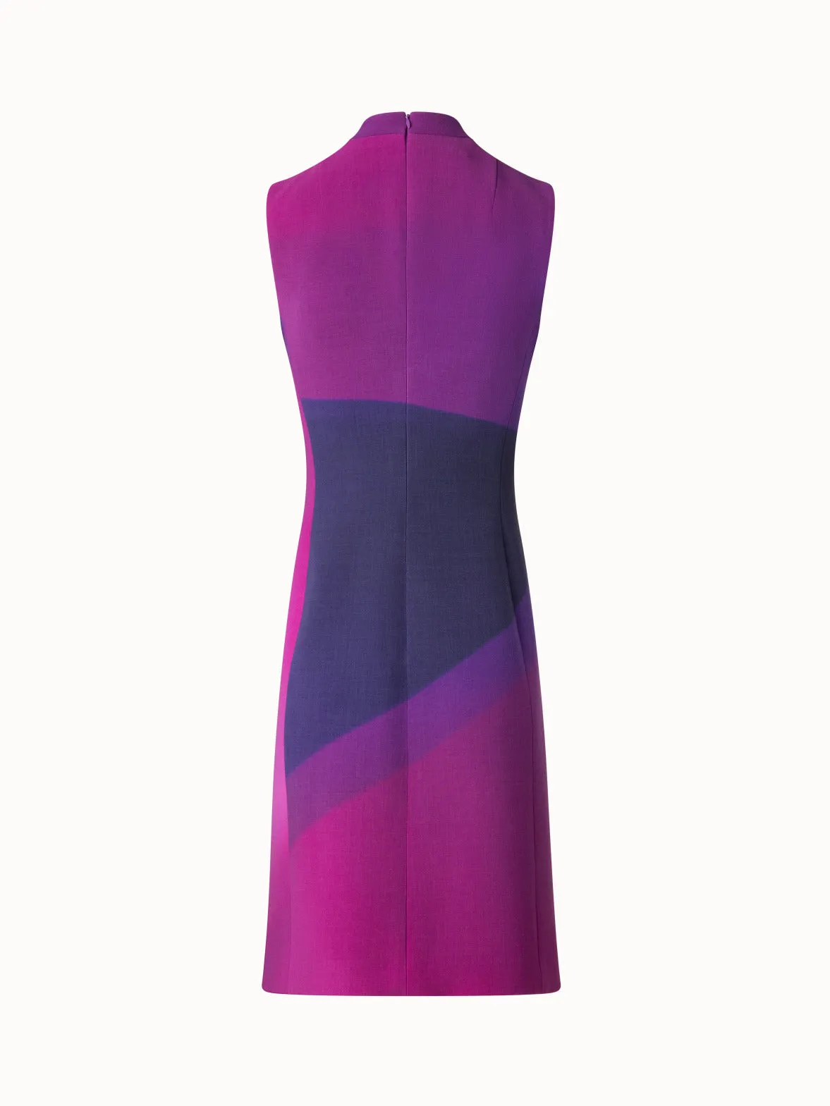 Wool Sheath Dress with Alta Magenta Print