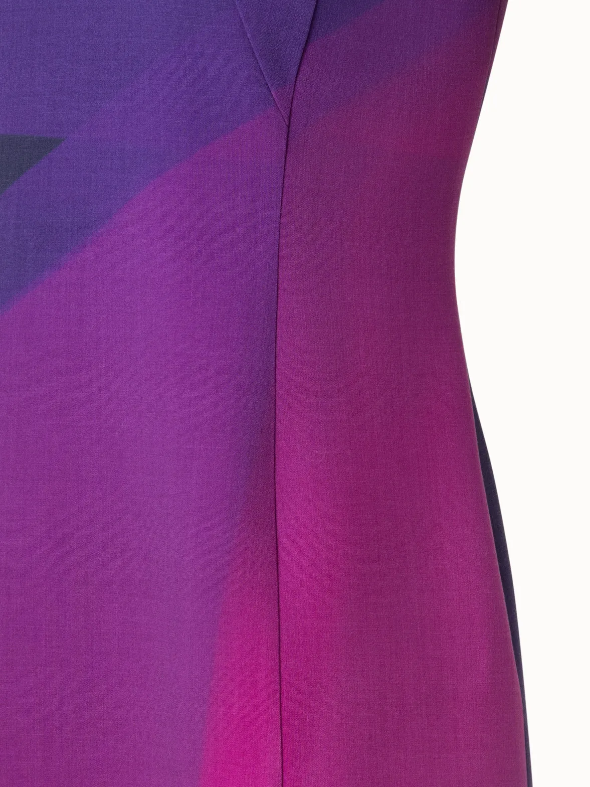 Wool Sheath Dress with Alta Magenta Print