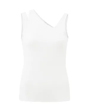 Yaya Bright White Rib Top