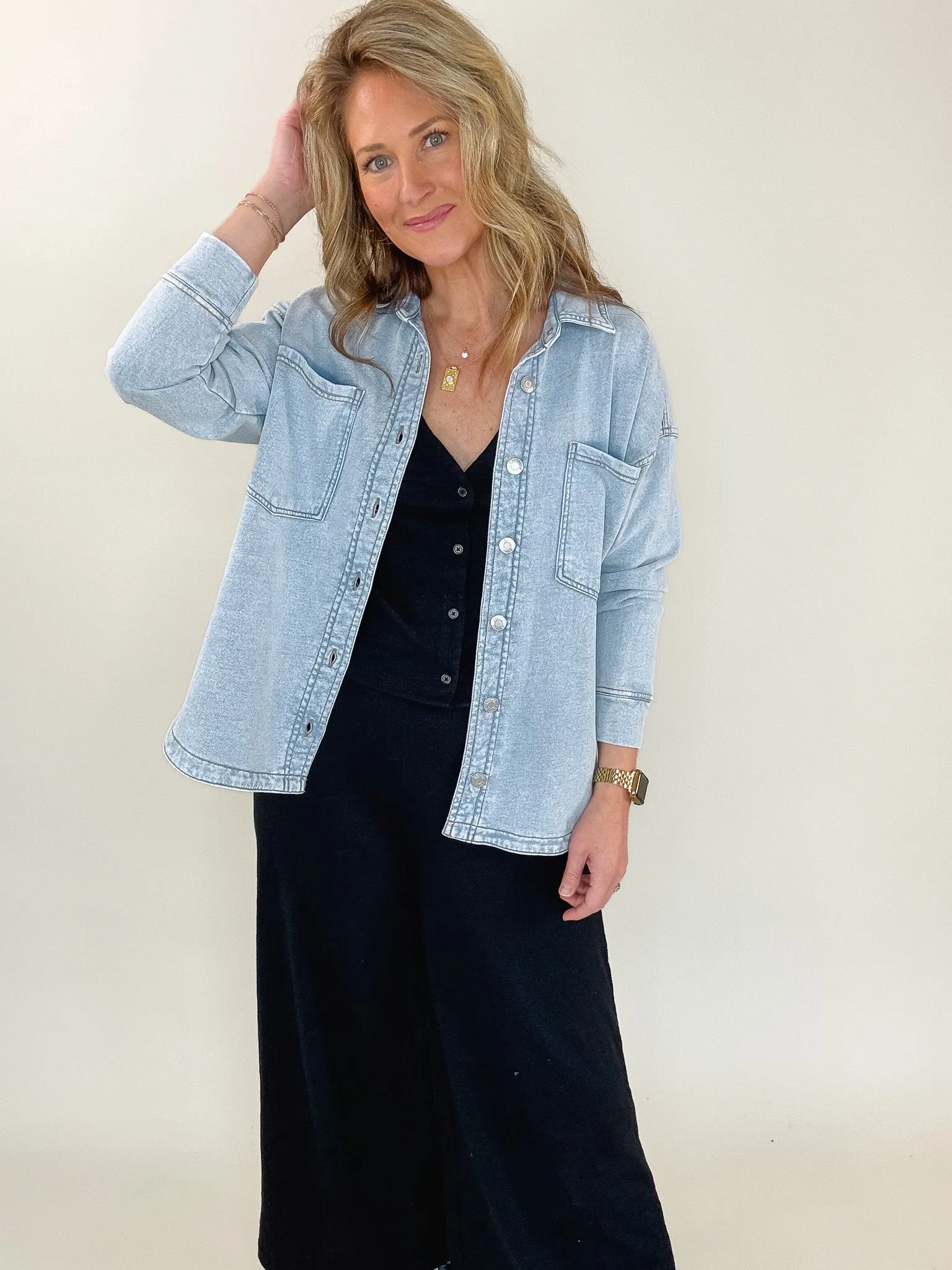 [Z Supply] All Day Knit Denim Jacket