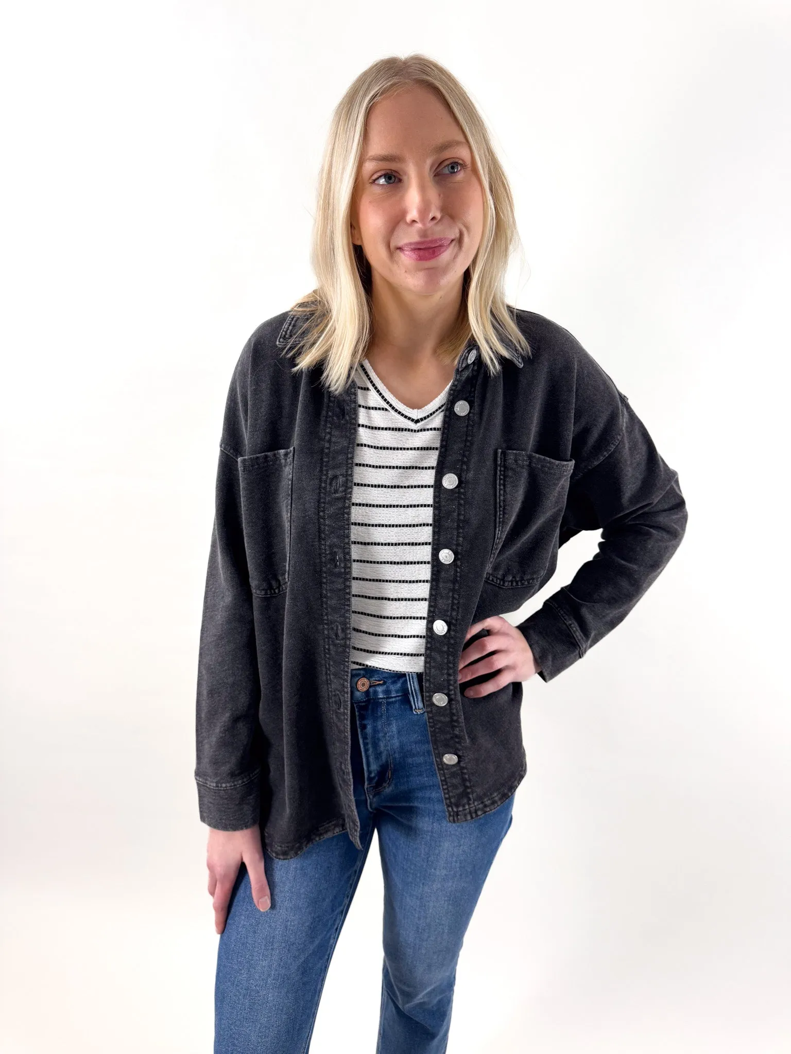 [Z Supply] All Day Knit Denim Jacket