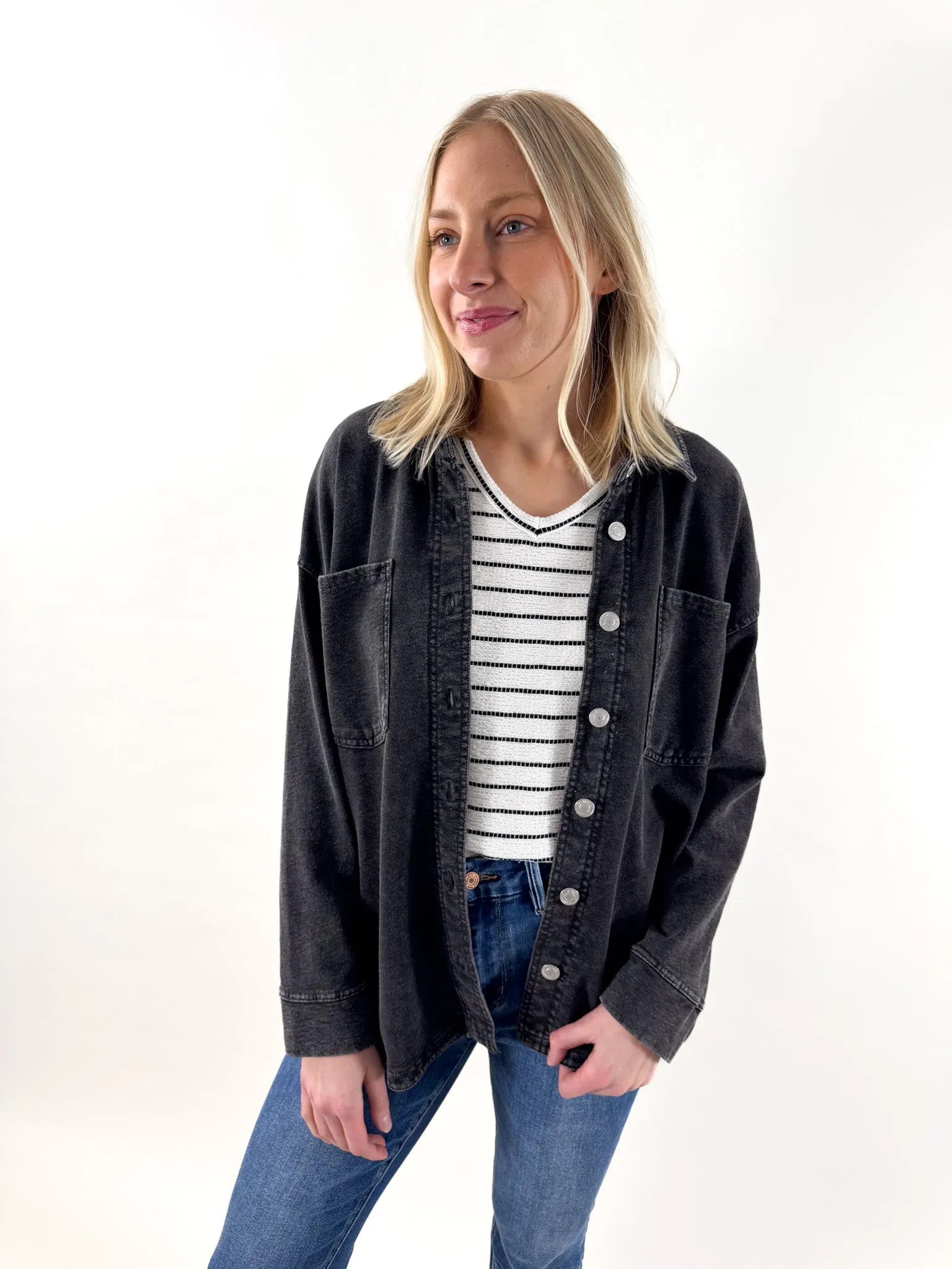 [Z Supply] All Day Knit Denim Jacket