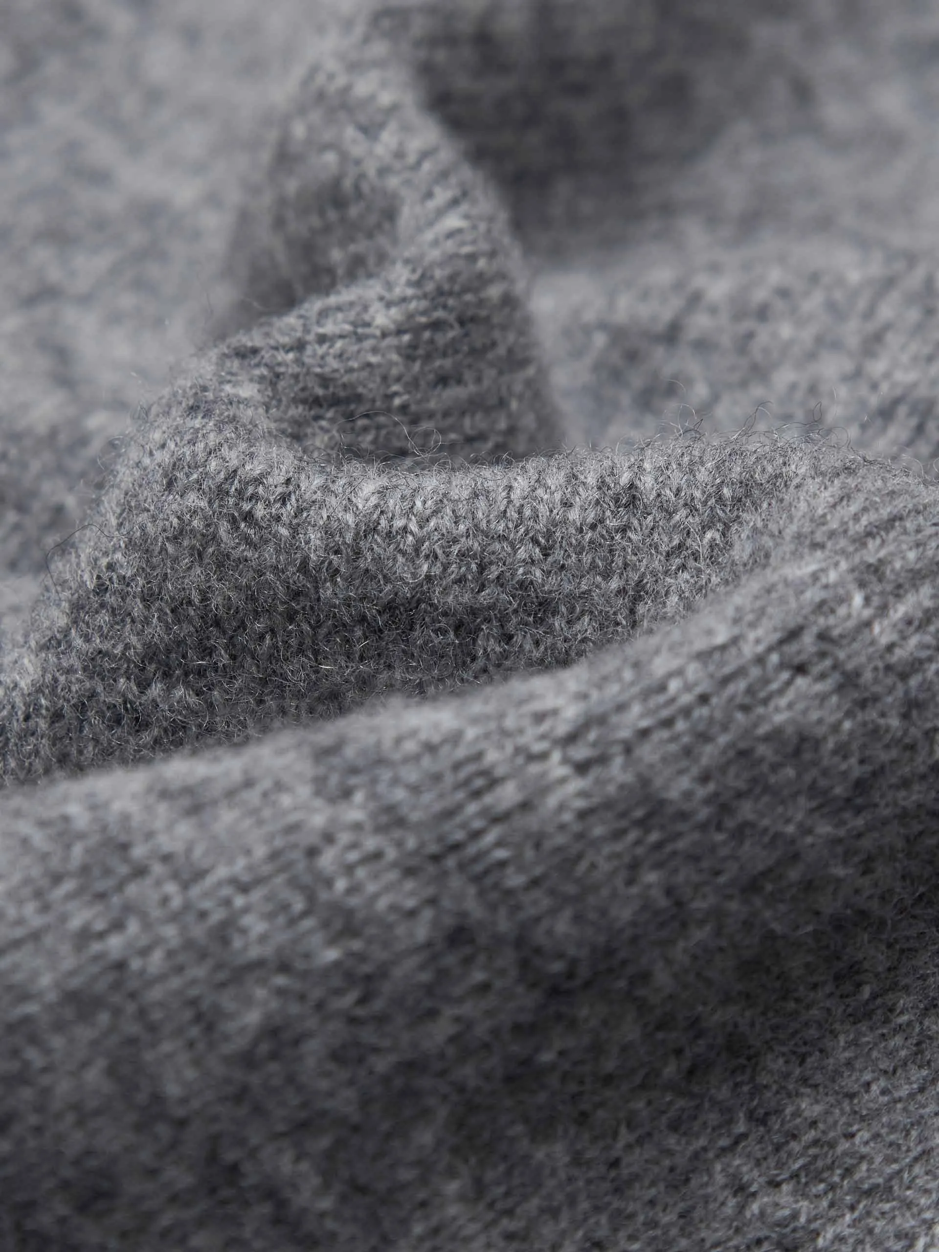 Zip Closure Wool Cardigan